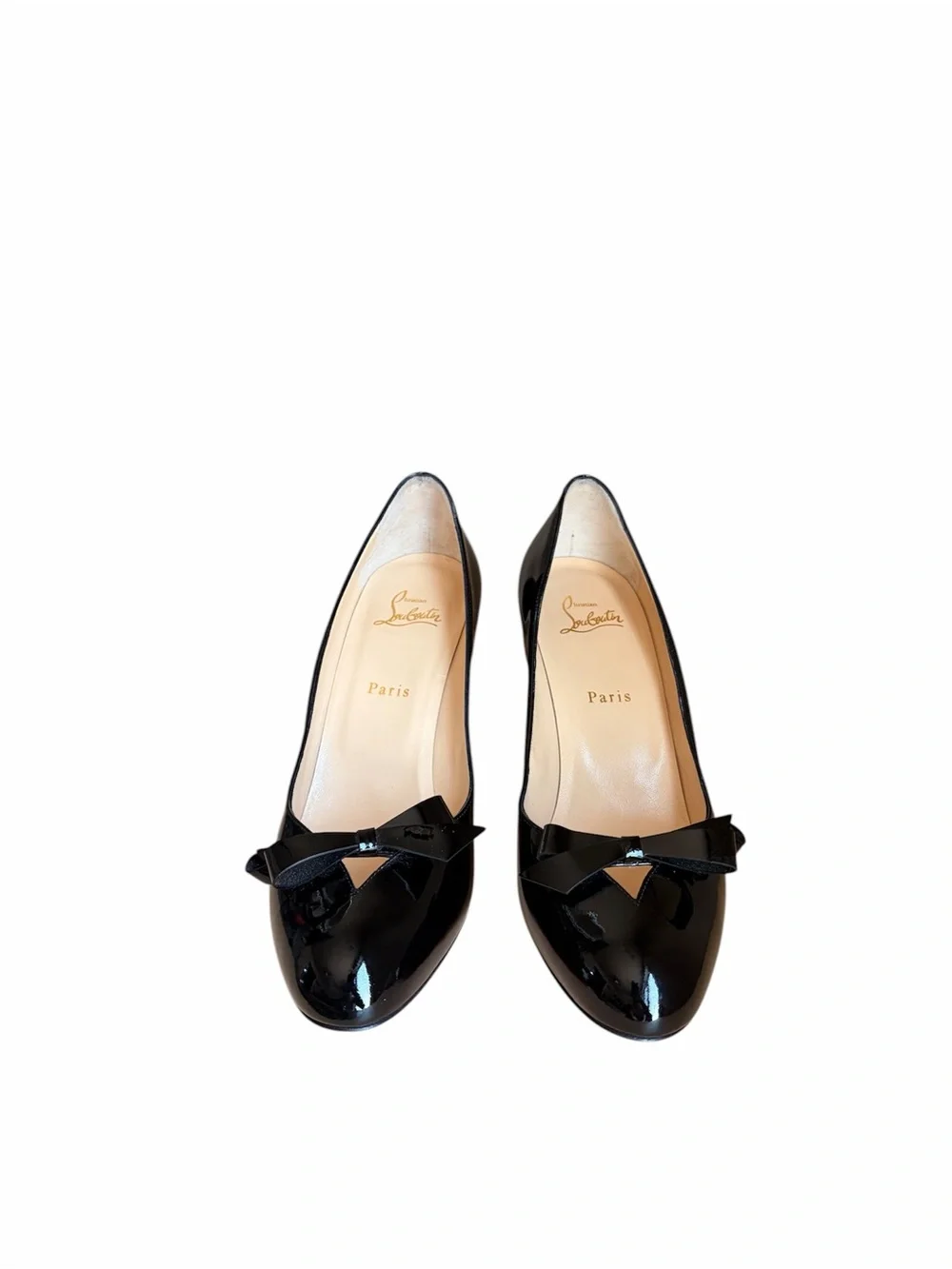 Christian Louboutin Vinodo 85mm patent leather bow heels
